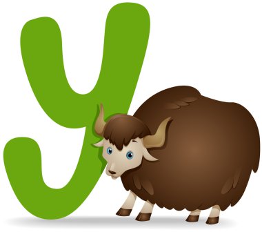 Y for Yak clipart