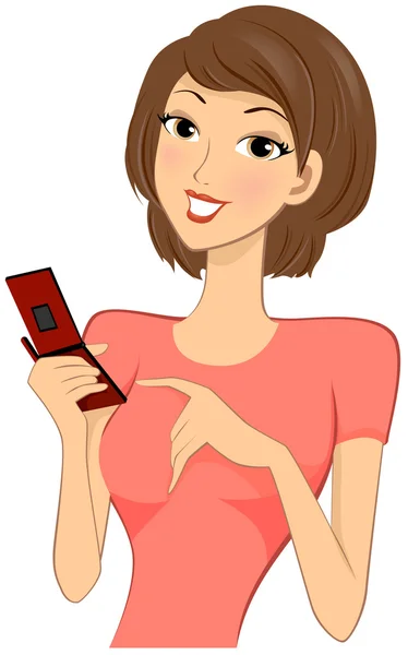 Chica con teléfono celular — Foto de Stock