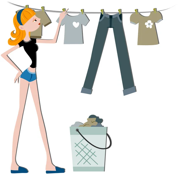 Hanging Clothes — Stock Photo, Image