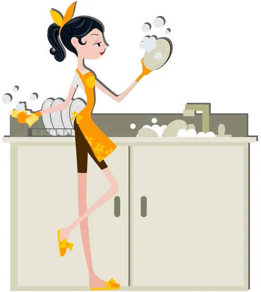 Washing Dishes — Stock Photo, Image