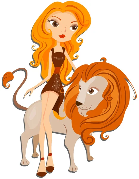Leo: Zodiac Girl — Stock Photo, Image