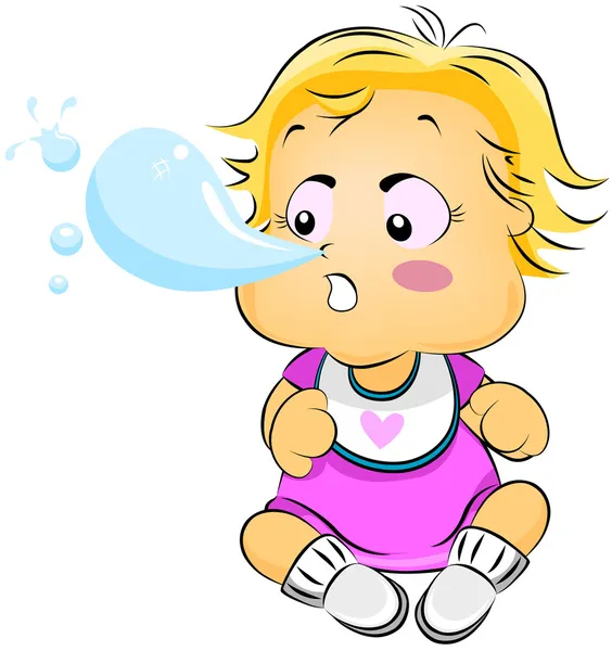 Bebé con nariz líquida —  Fotos de Stock