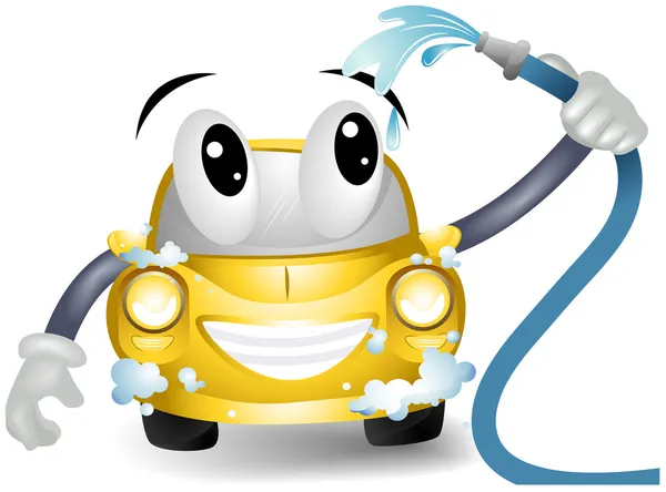 Car Wash with Clipping Path — Stock Photo, Image