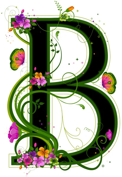 Florales Alphabet — Stockfoto