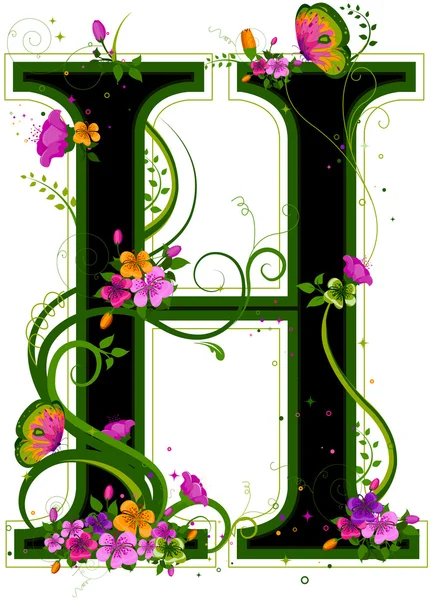 Alfabet kwiatowy — Zdjęcie stockowe