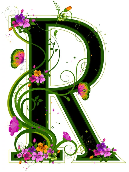 Floral Alphabet — Stock Photo, Image