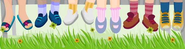 Childrens voeten — Stockfoto