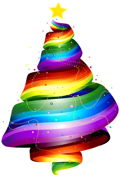 Árbol de cinta de arco iris — Foto de Stock