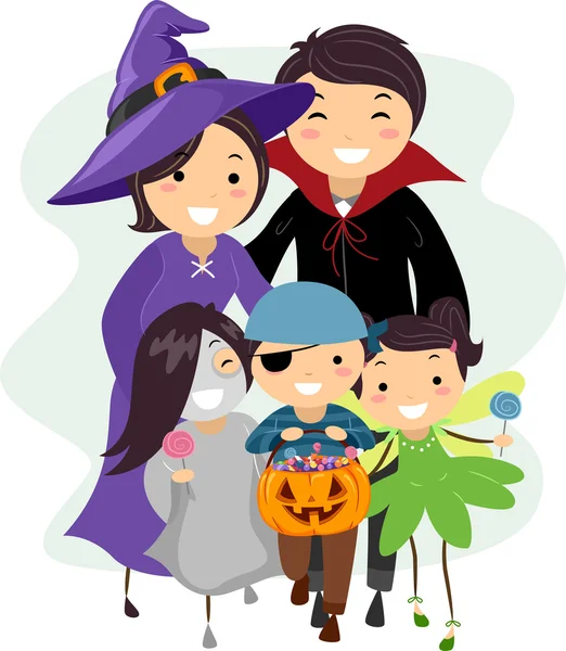 Familia de Halloween — Foto de Stock