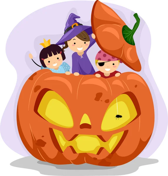 Pumpkin Kids — Stockfoto