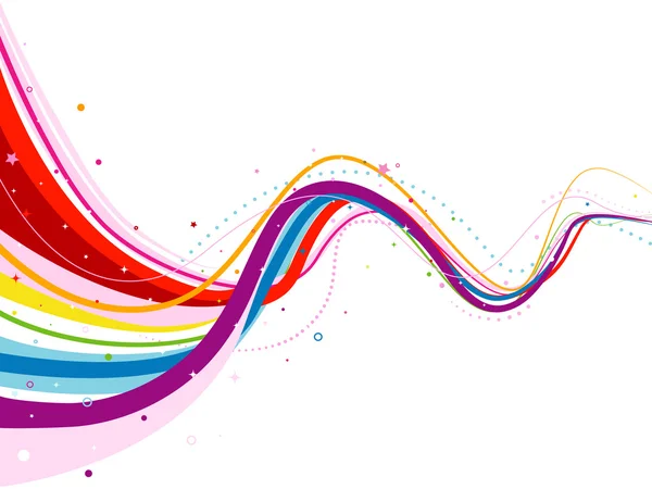 抽象的な虹の波 — ストック写真