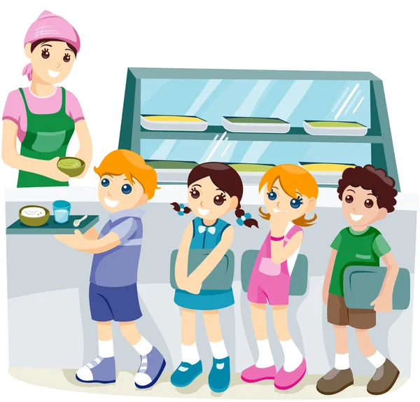 Kids at the Canteen — Stock Photo, Image
