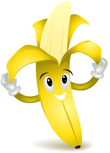 バナナの皮を剥離 — ストック写真
