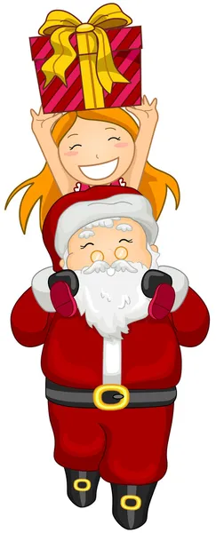 Santa and a Child — Stock Photo, Image