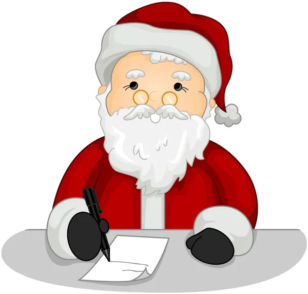 Santa making List — Stock Photo, Image