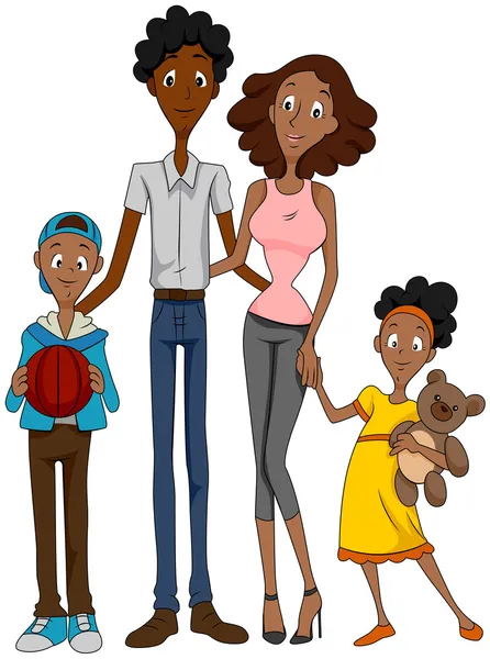 Familia afroamericana —  Fotos de Stock