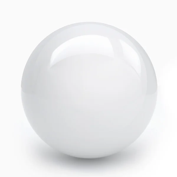 3D obrázek bílé koule — Stock fotografie