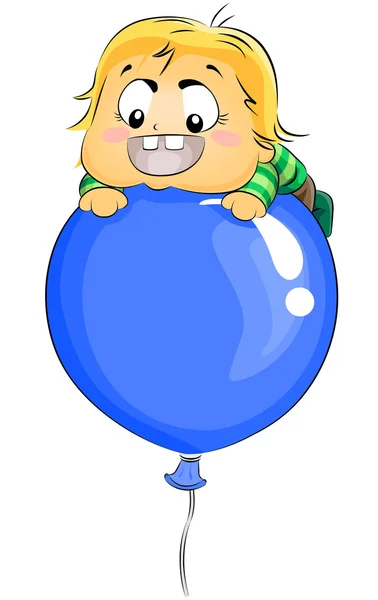 Dziecko na balon — Zdjęcie stockowe