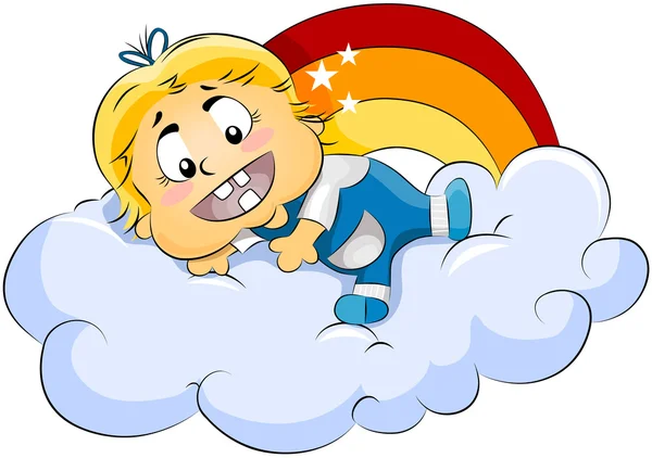 Baby on Clouds — Stock Photo, Image