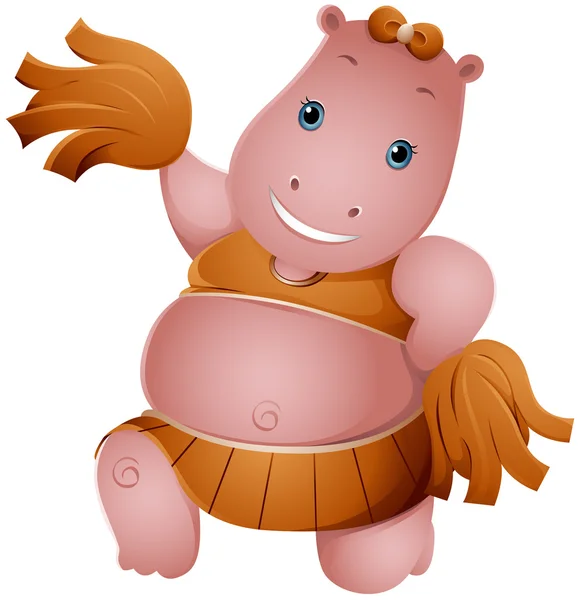 Pom-pom girl Hippo — Photo