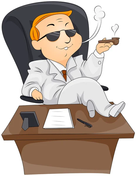 Uomo d'affari fumare — Foto Stock