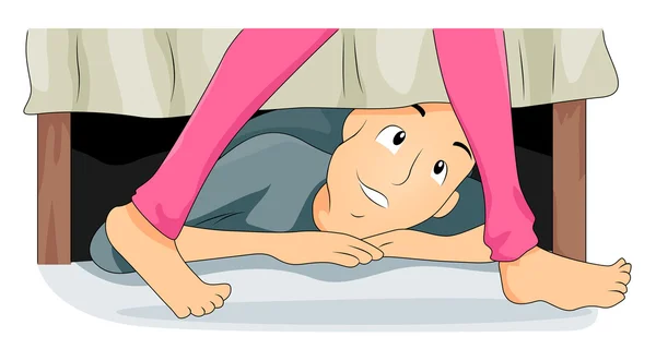 Unter dem Bett — Stockfoto