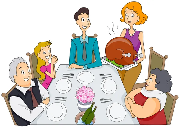 Familie thanksgiving — Stockfoto