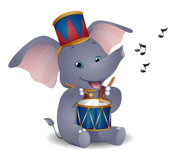 Perkusista słoń — Zdjęcie stockowe