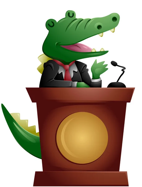 Orador de crocodilo — Fotografia de Stock