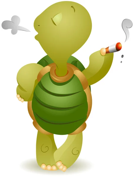 Fumer la tortue — Photo