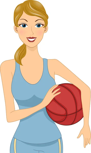 Gadis bola basket — Stok Foto