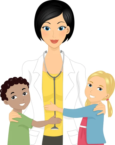 Arts met kinderen — Stockfoto