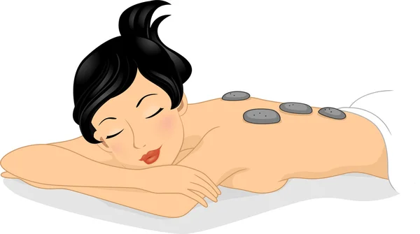 Girl Relaxing in a Spa — Stock Photo, Image