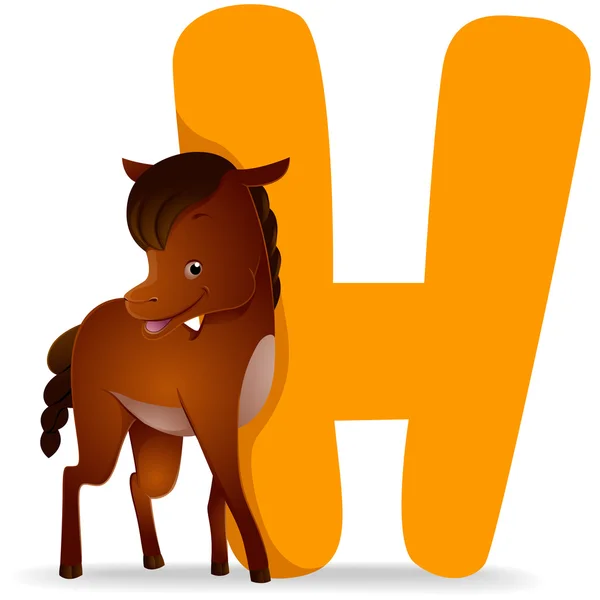 H para Cavalo — Fotografia de Stock