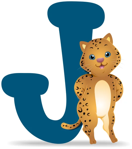 J voor jaguar — Stockfoto