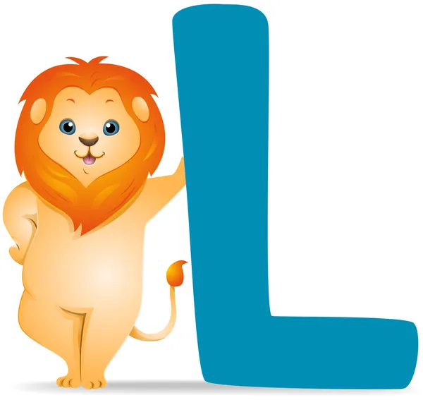 L für Löwe — Stockfoto