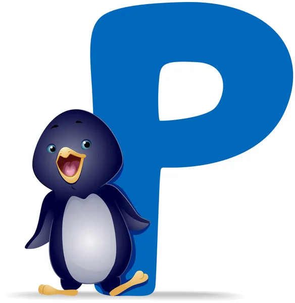 P per Pinguino — Foto Stock