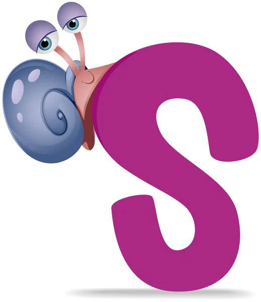 S dla ślimak — Zdjęcie stockowe