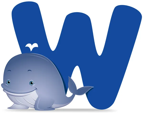 W für Wale — Stockfoto