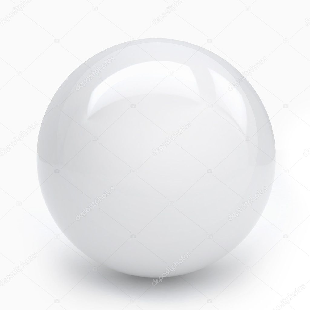 3D Illustration of a White Orb