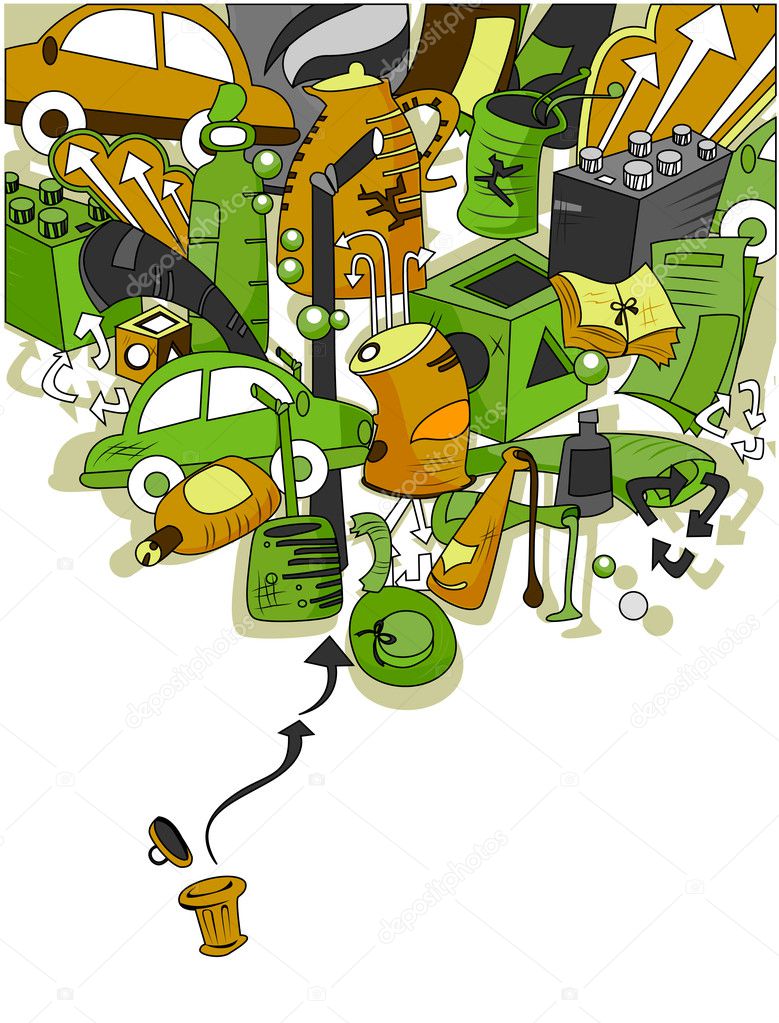 Recycling Design Stock Illustration by ©lenmdp #7734606