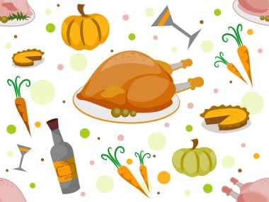 Thanksgiving Seamless Background clipart