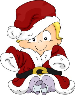 Baby Santa clipart