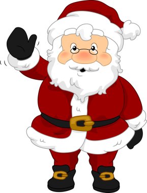 Santa Wave clipart