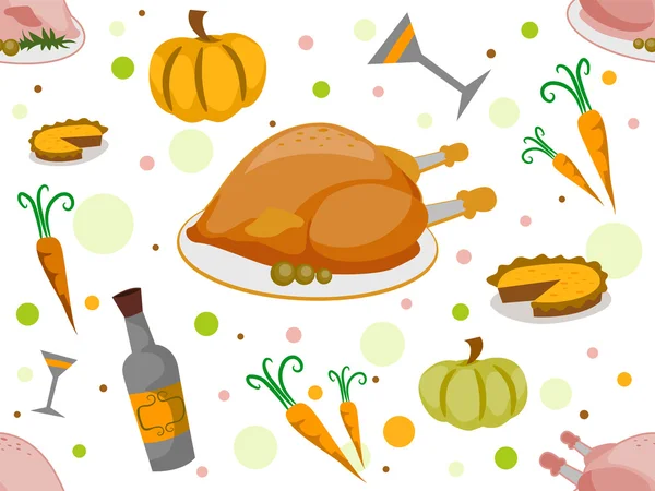Thanksgiving sömlös bakgrund — Stockfoto