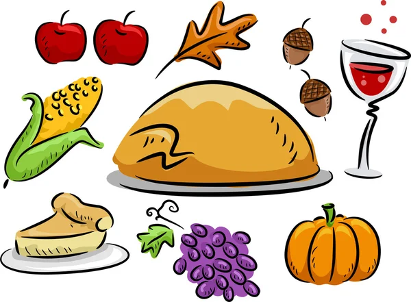 Thanksgiving ikoner — Stockfoto