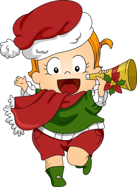 Noel trompet — Stok fotoğraf