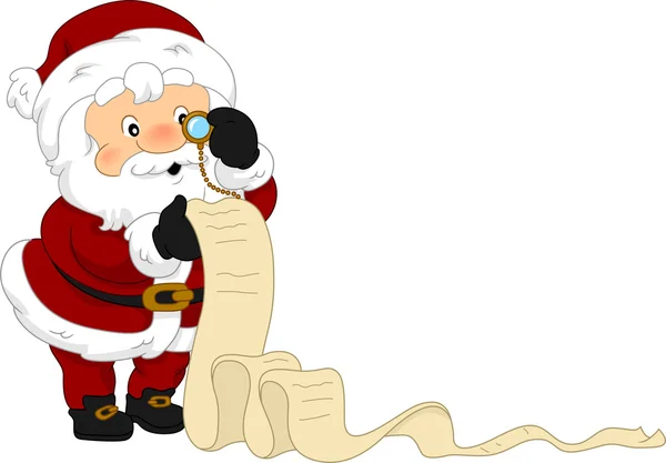 サンタさんのクリスマス リスト — ストック写真