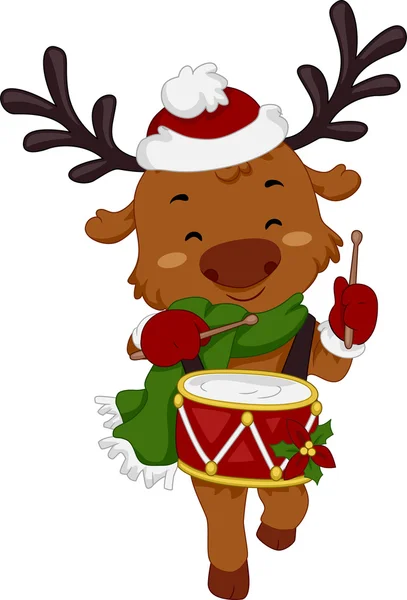 Drummer Reindeer — Stock Photo, Image