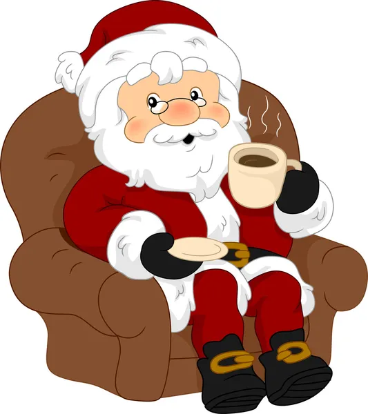 Santa claus kawy — Zdjęcie stockowe